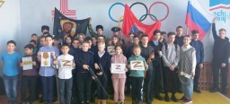 Встреча учащихся Ильинской школы Катайского района с казачьим поисковым подразделением «Русь»